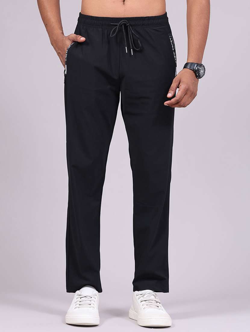Men Solid Mid Rise Regular Fit Track Pant - 22524014 -  Standard Image - 2