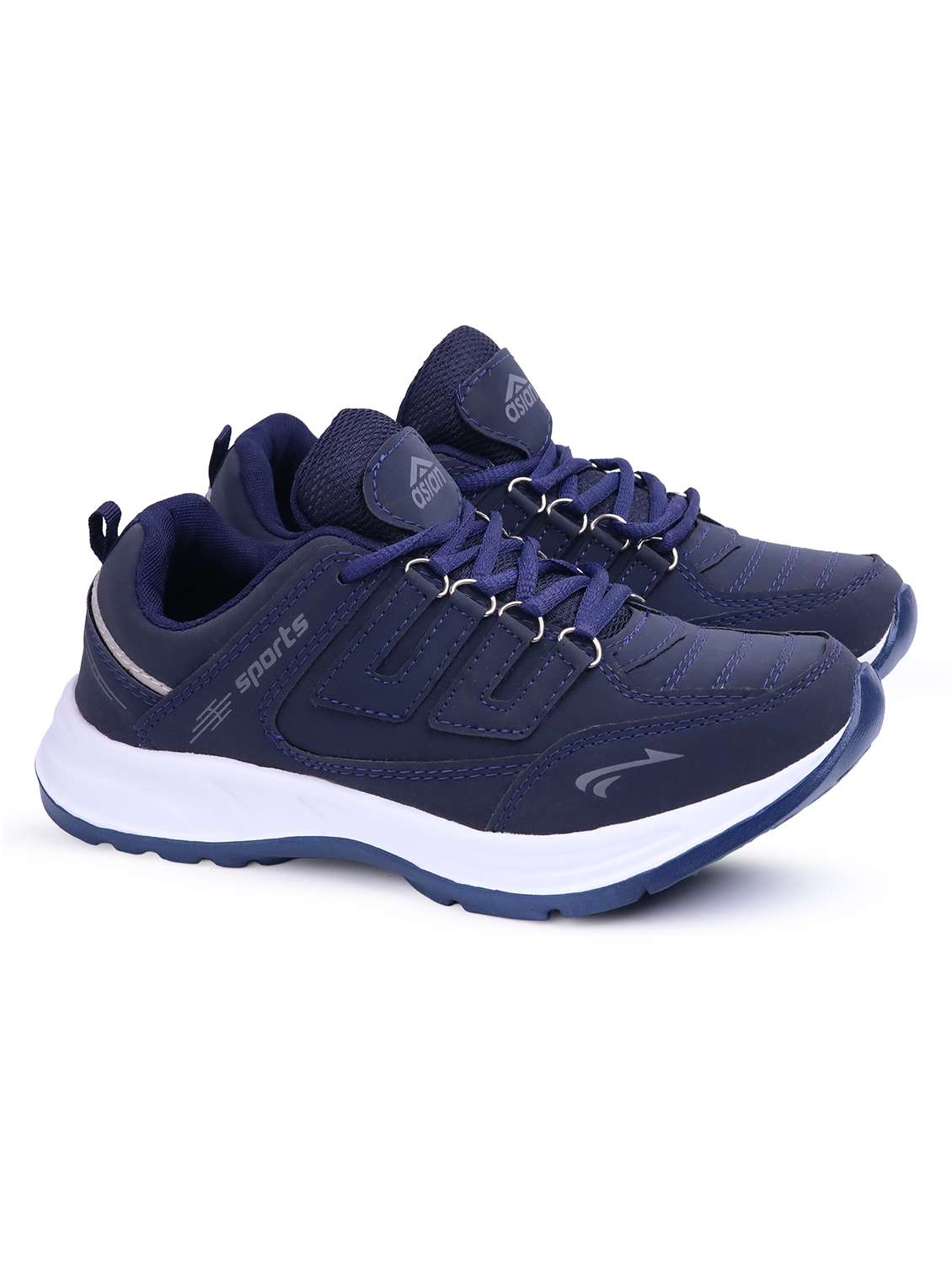 men blue lace up sport shoe