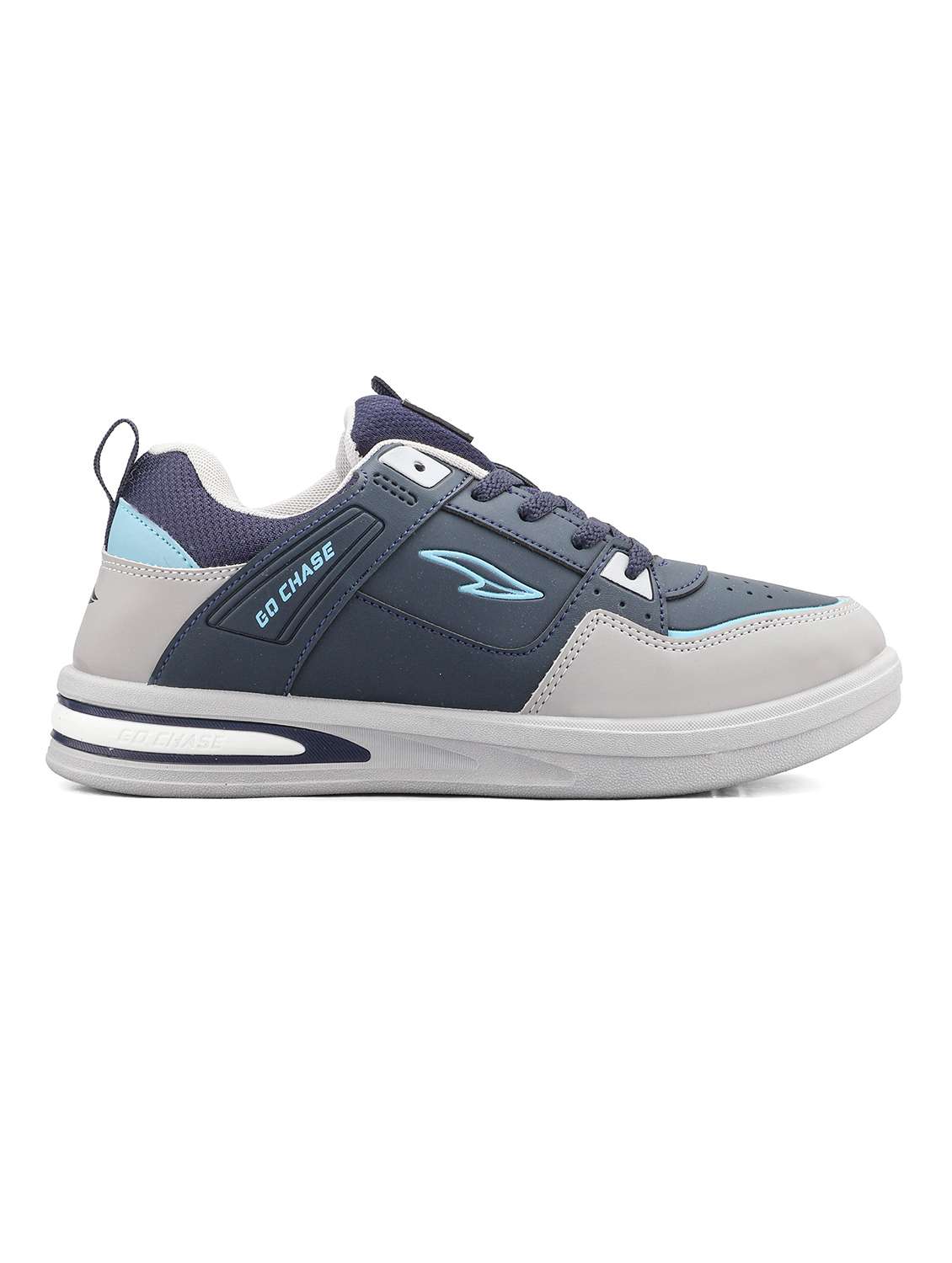 men navy blue lace up sneaker - 22524336 -  Standard Image - 2