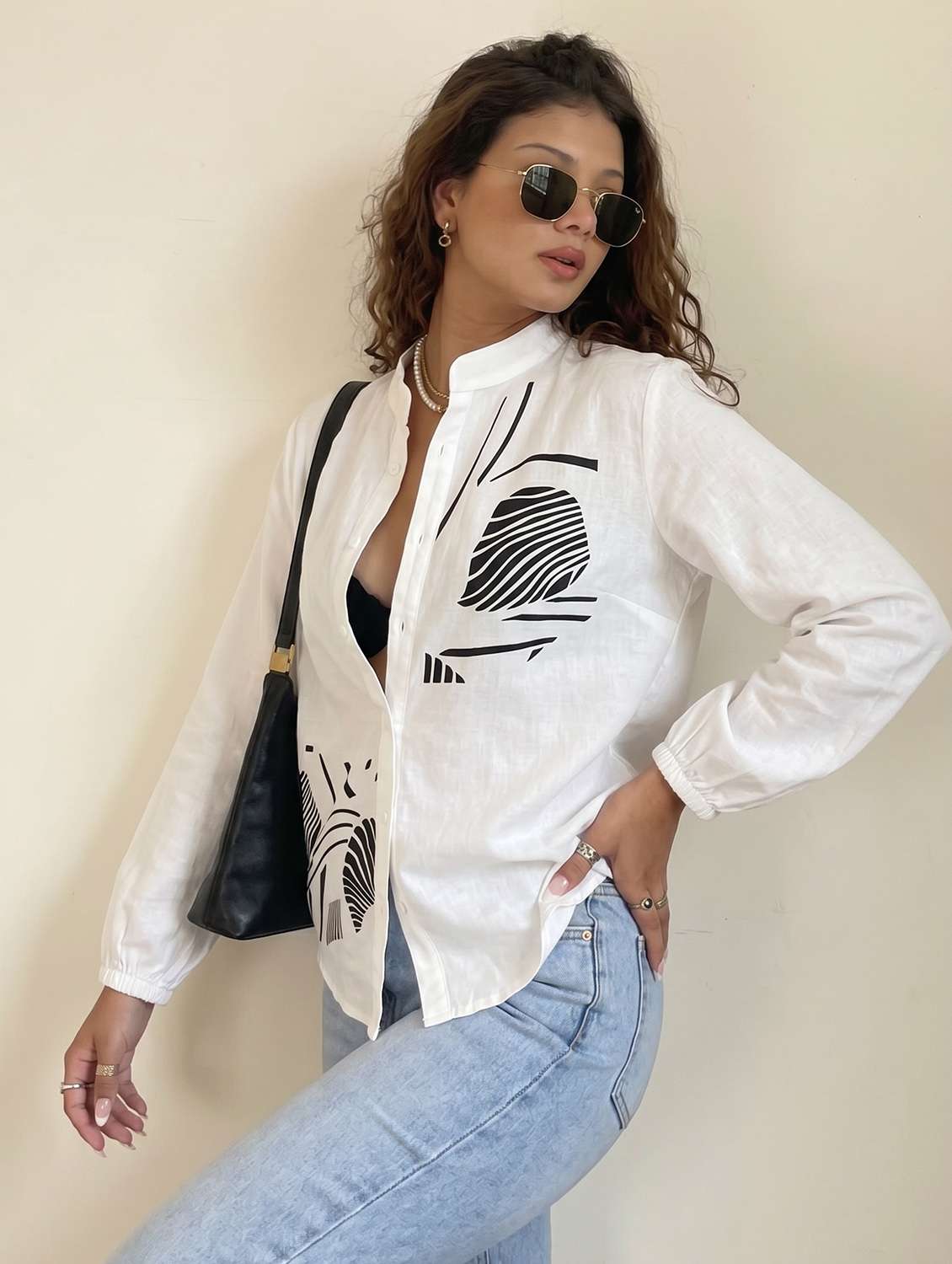 women printed long sleeve shirt  - 22524431 -  Standard Image - 2