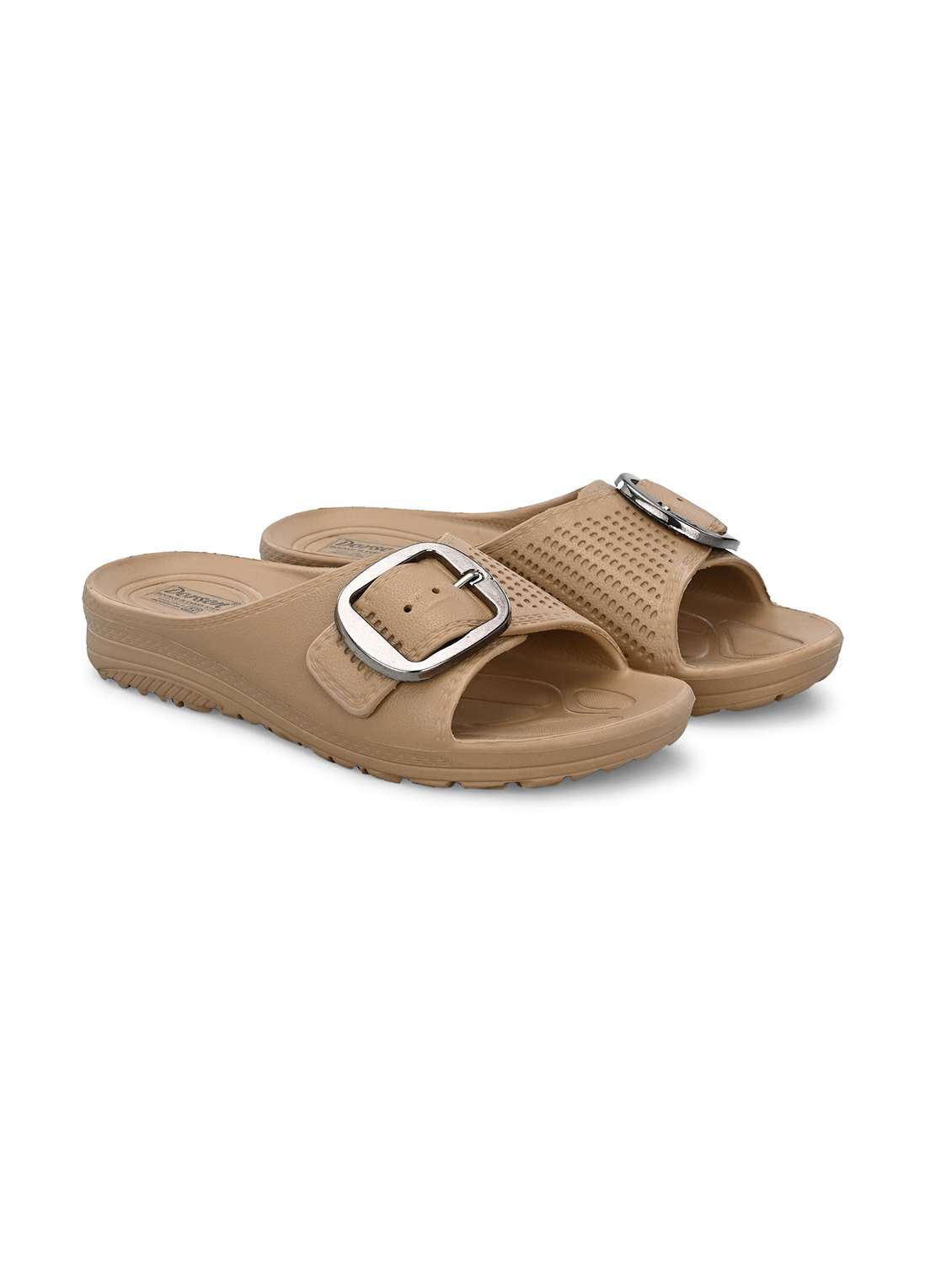 women textured slip on slides - 22524433 -  Standard Image - 2