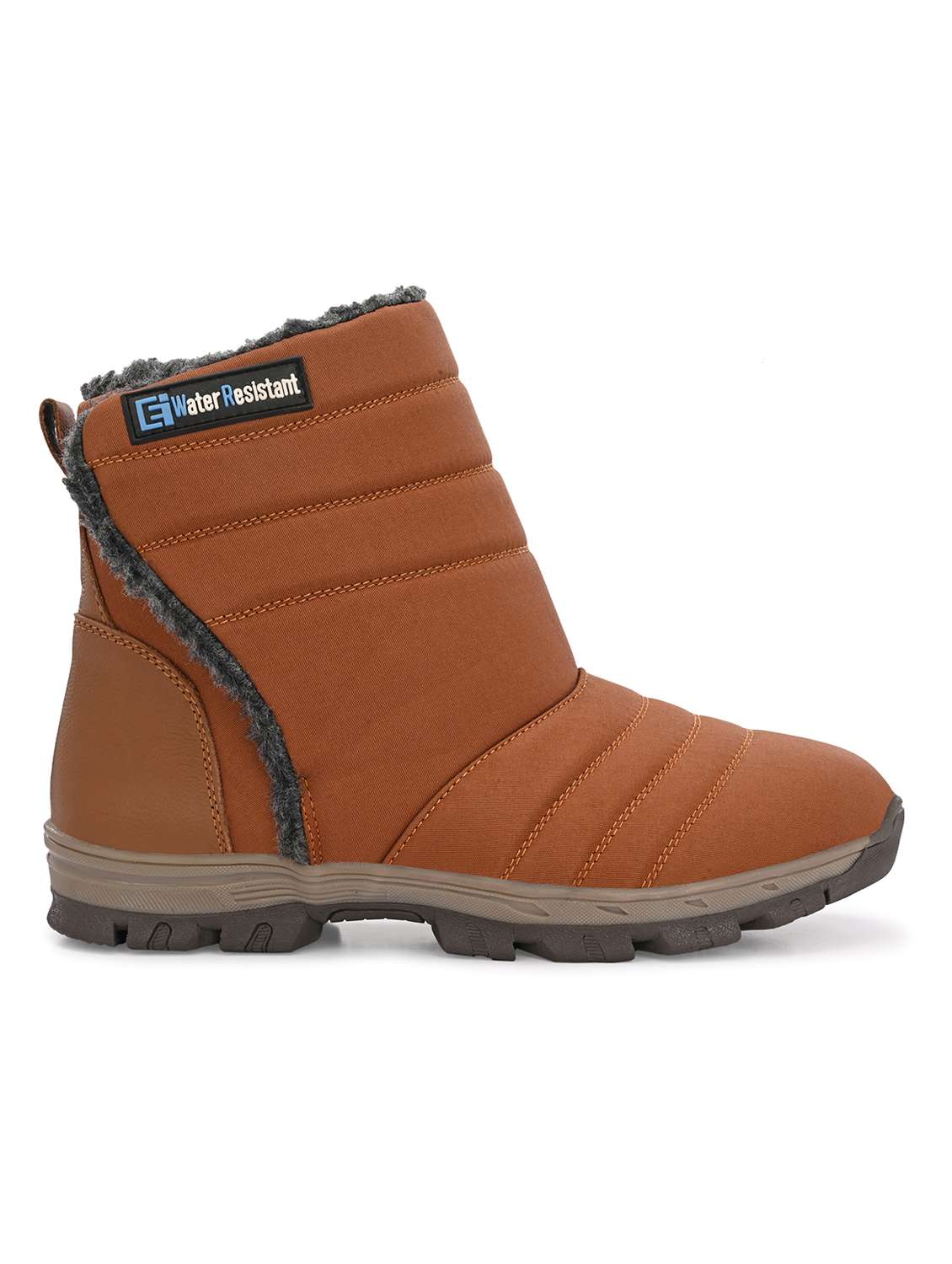men tan winter shoes boot - 22524445 -  Standard Image - 2