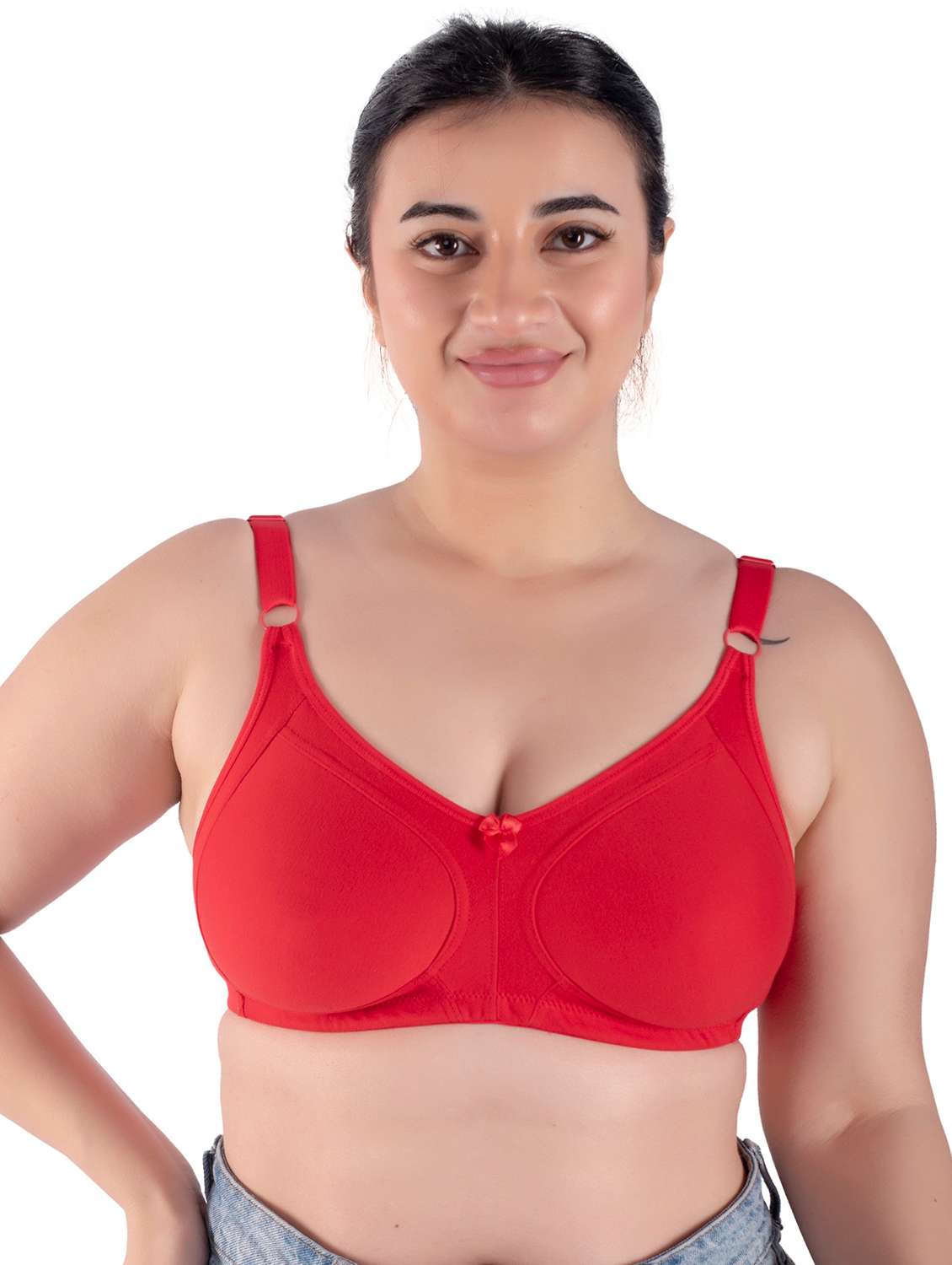 women solid regular bra