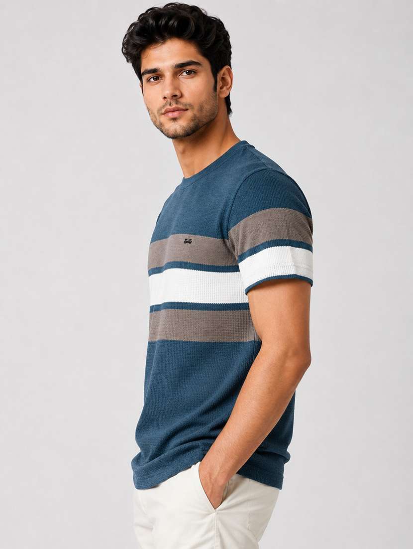men striped short sleeve regular fit t-shirt - 22526639 -  Standard Image - 2