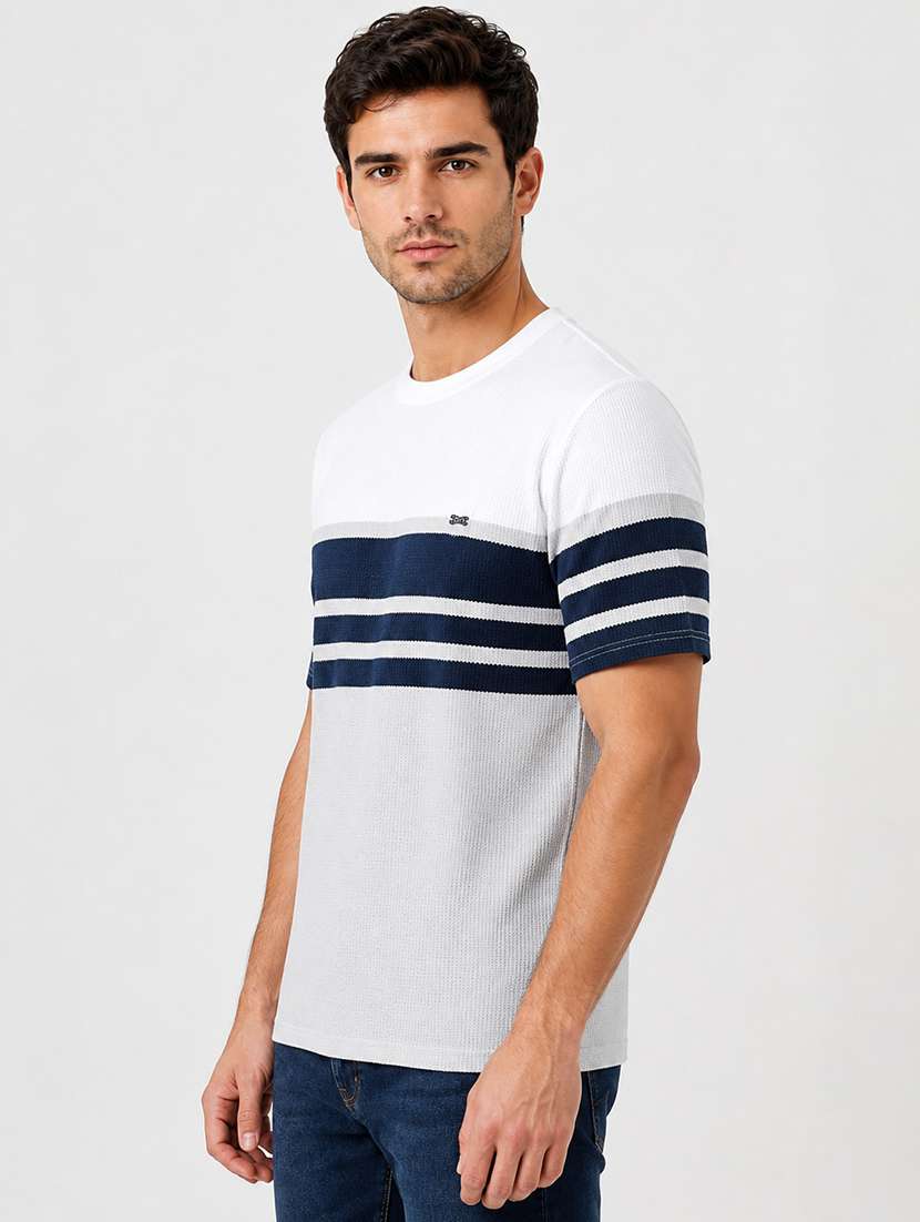 men striped short sleeve regular fit t-shirt - 22526641 -  Standard Image - 2