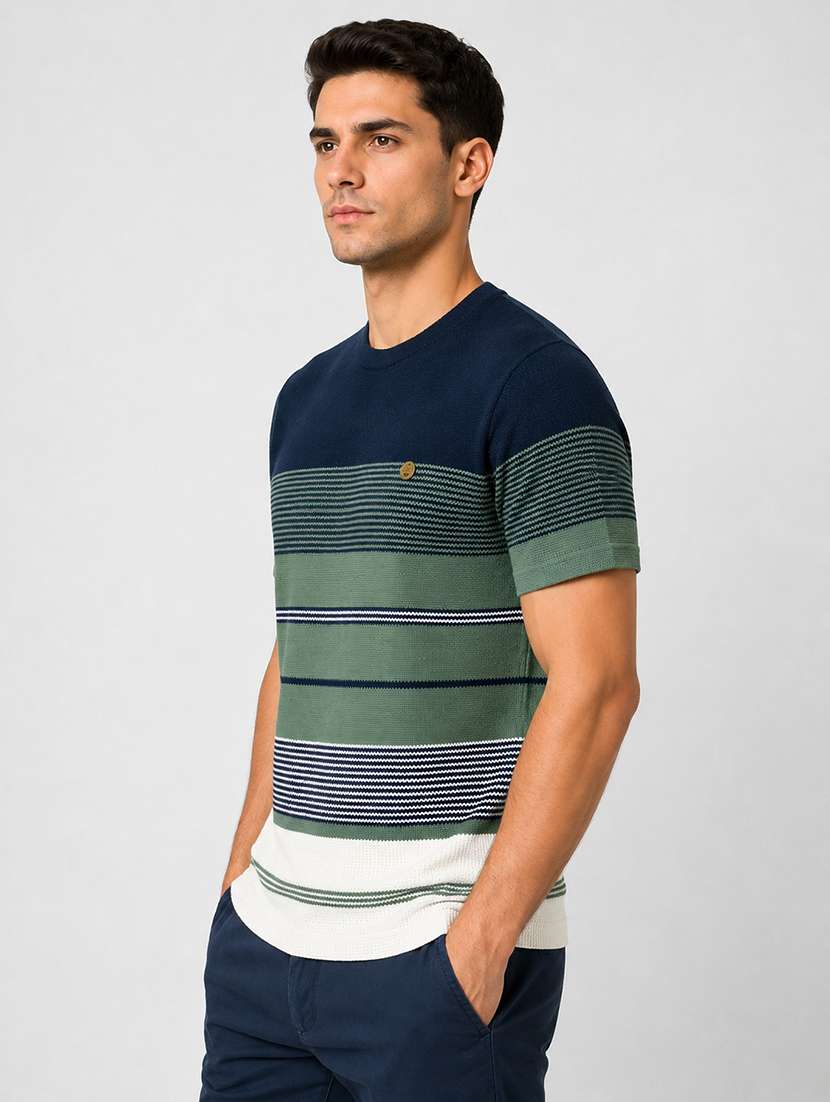 men striped short sleeve regular fit t-shirt - 22526643 -  Standard Image - 2