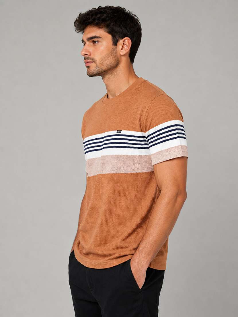 men striped short sleeve regular fit t-shirt - 22526644 -  Standard Image - 2