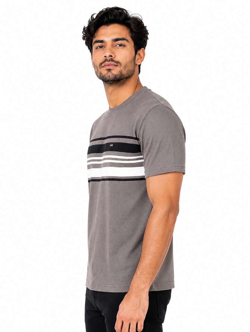 men striped short sleeve regular fit t-shirt - 22526645 -  Standard Image - 2