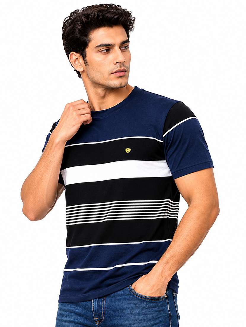 men striped short sleeve regular fit t-shirt - 22526647 -  Standard Image - 2