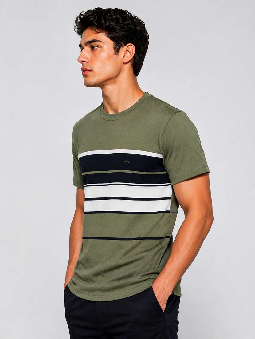 men striped short sleeve regular fit t-shirt - 22526648 -  Standard Image - 2