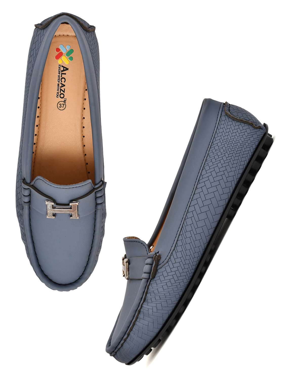 women textured slip on loafers - 22526773 -  Standard Image - 2