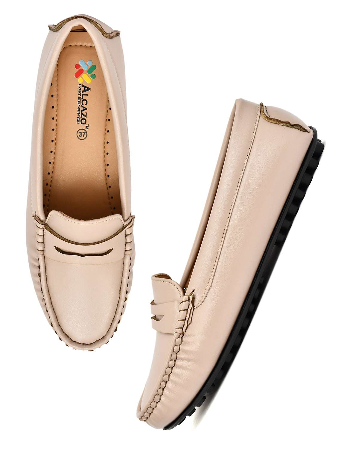 women solid slip on loafers - 22526779 -  Standard Image - 2