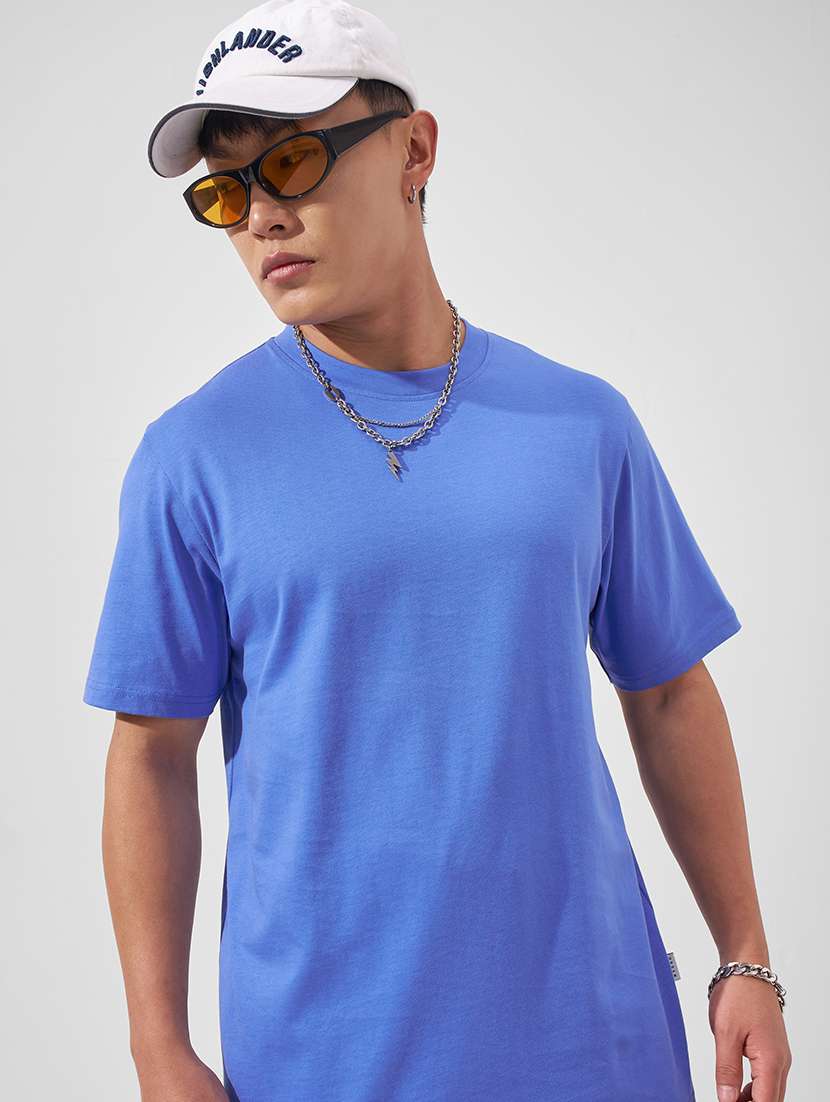 men solid short sleeve regular fit t-shirt