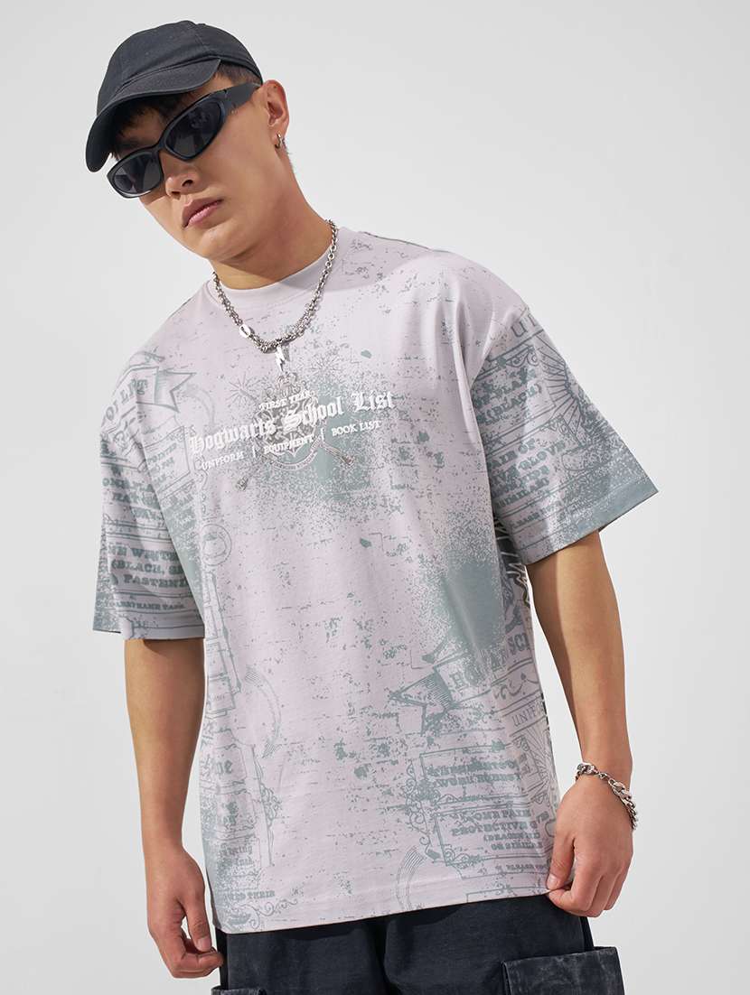 men printed short sleeve oversized t-shirt - 22526856 -  Standard Image - 2