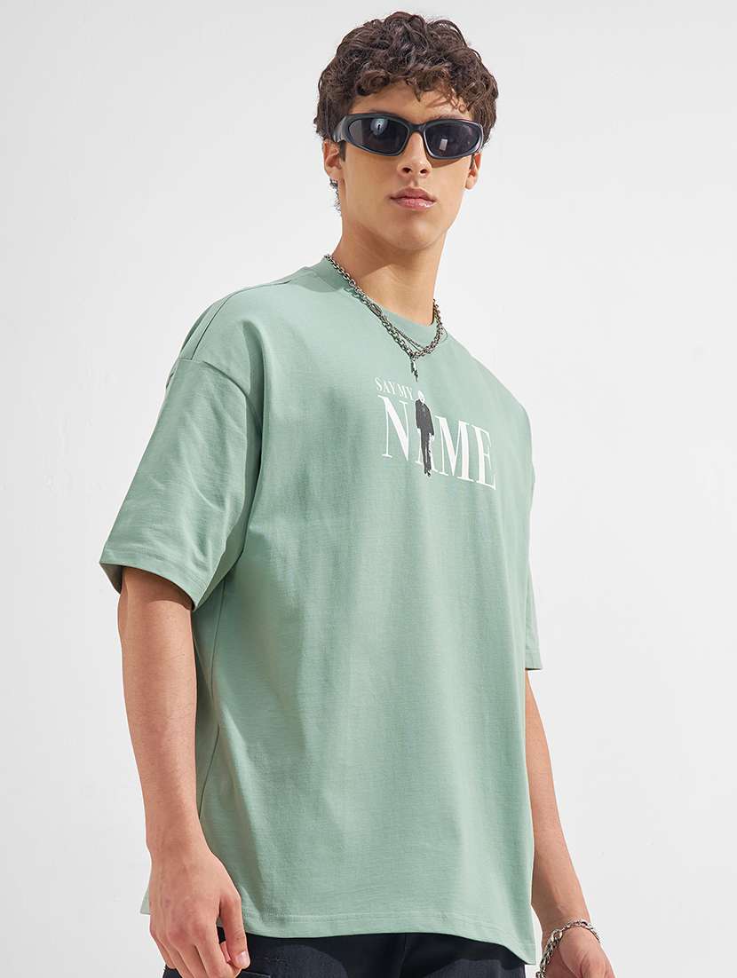 men printed short sleeve oversized t-shirt - 22526862 -  Standard Image - 2