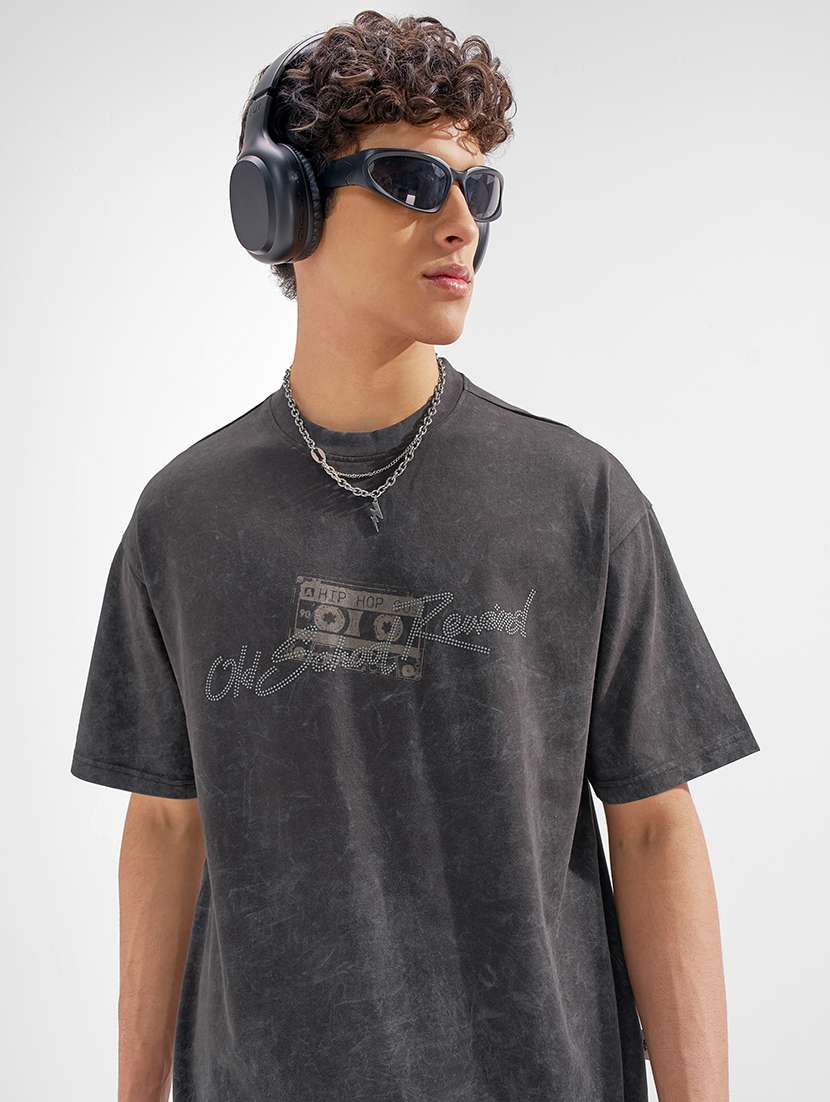 men printed short sleeve oversized t-shirt - 22526877 -  Standard Image - 2