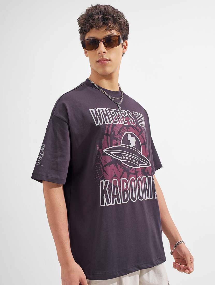 men printed short sleeve oversized t-shirt - 22526878 -  Standard Image - 2