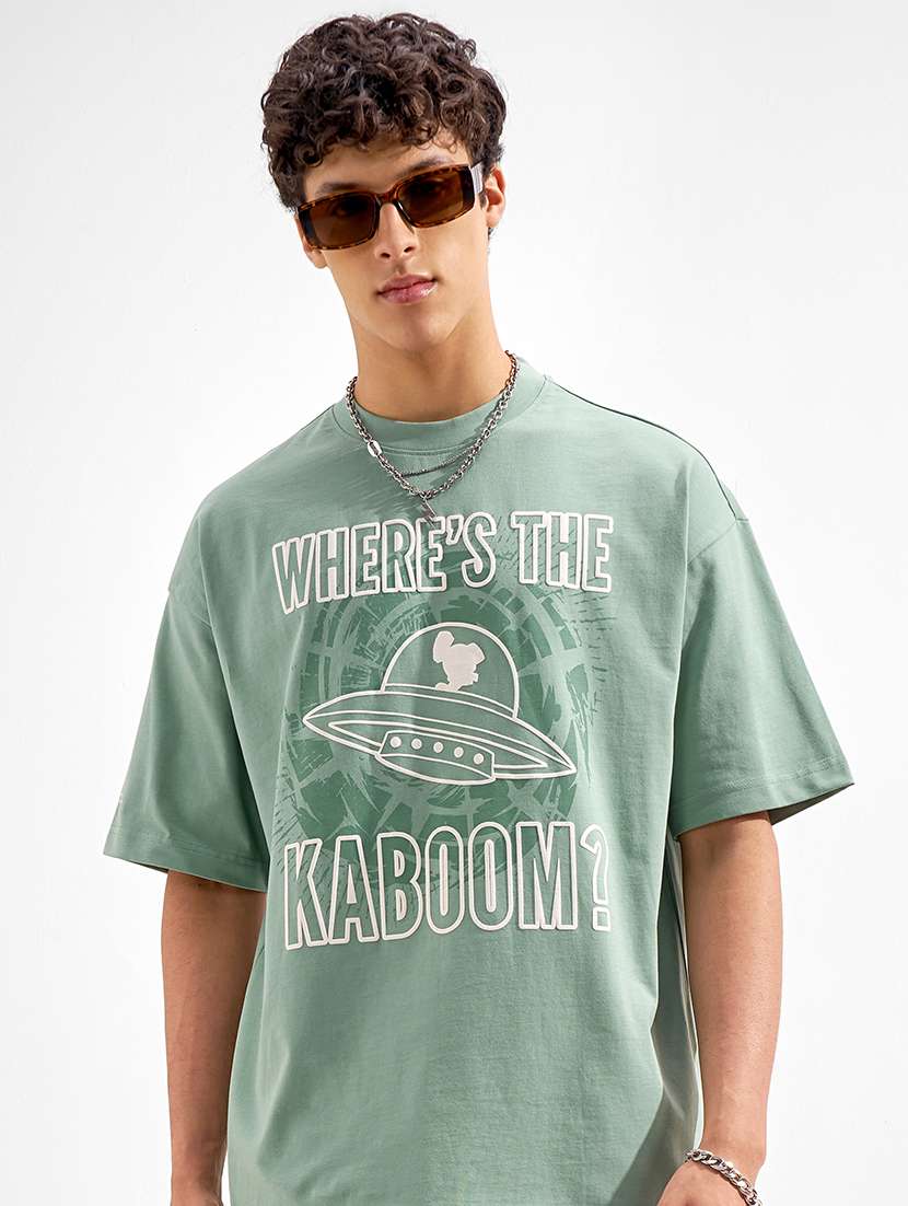 men printed short sleeve oversized t-shirt - 22526879 -  Standard Image - 2