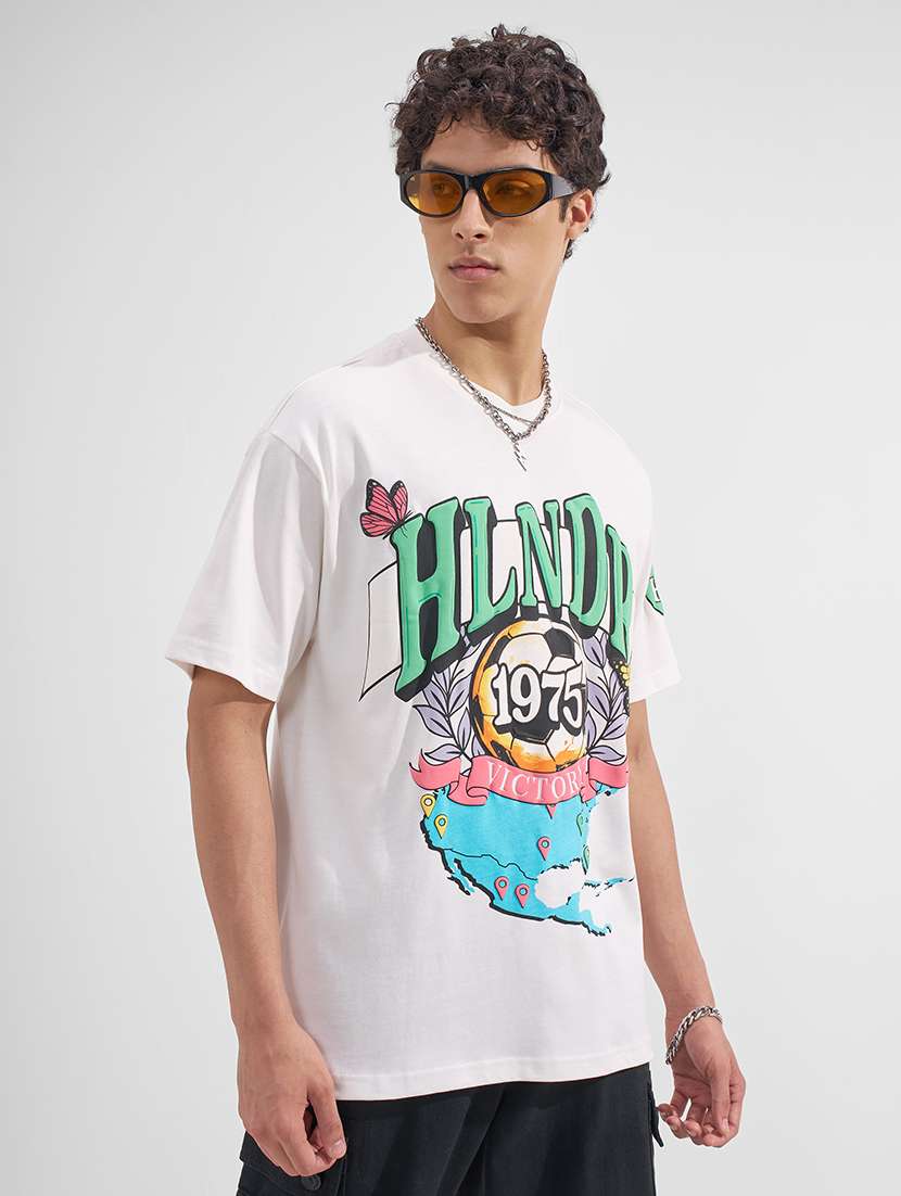 men printed short sleeve oversized t-shirt - 22526892 -  Standard Image - 2