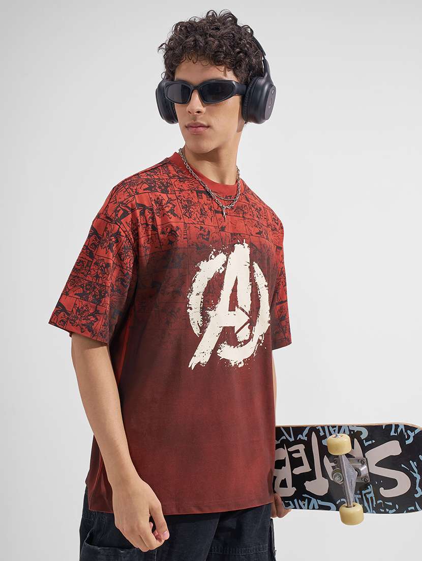 men printed short sleeve oversized t-shirt - 22526908 -  Standard Image - 2
