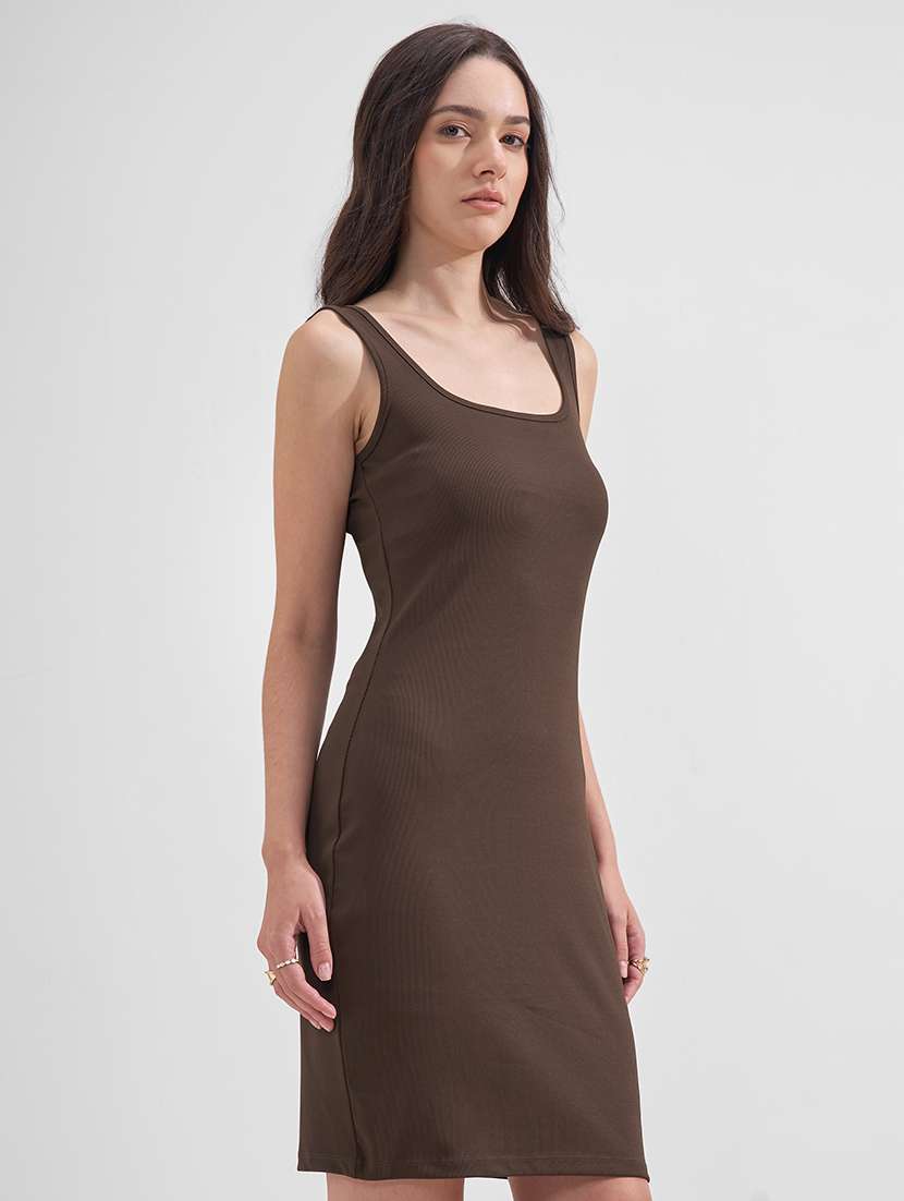 women solid sleeveless bodycon dress - 22526975 -  Standard Image - 2