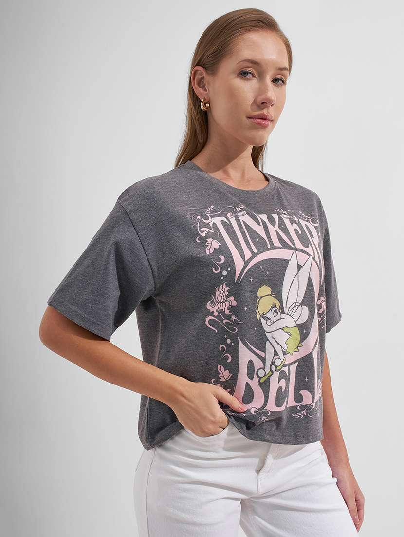 women printed round neck regular t-shirt - 22527026 -  Standard Image - 2