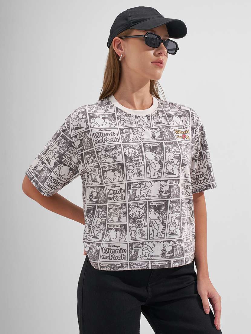 women printed round neck short sleeves t-shirt - 22527027 -  Standard Image - 2