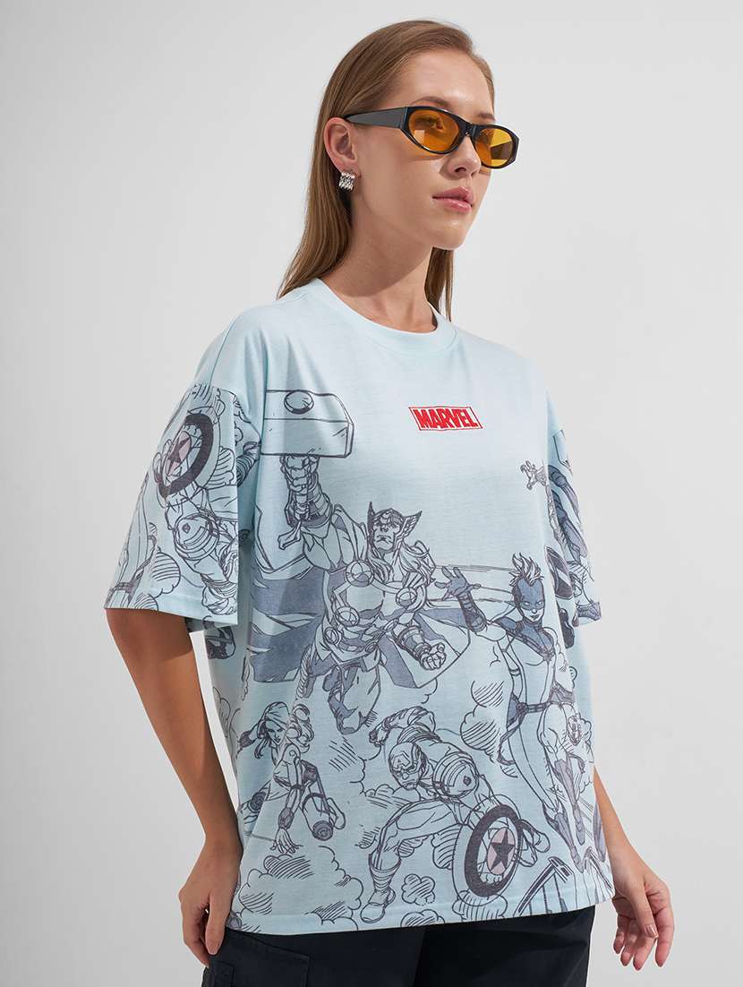 women printed round neck short sleeves t-shirt - 22527028 -  Standard Image - 2
