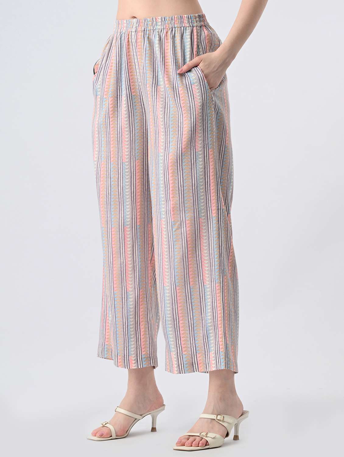 women printed mid rise palazzo - 22527065 -  Standard Image - 2