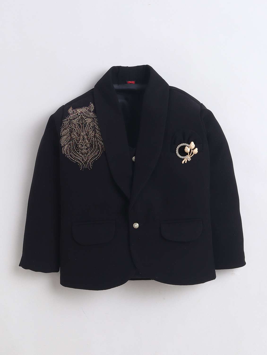 boys embellished lapel collared suit set - 22527123 -  Standard Image - 2