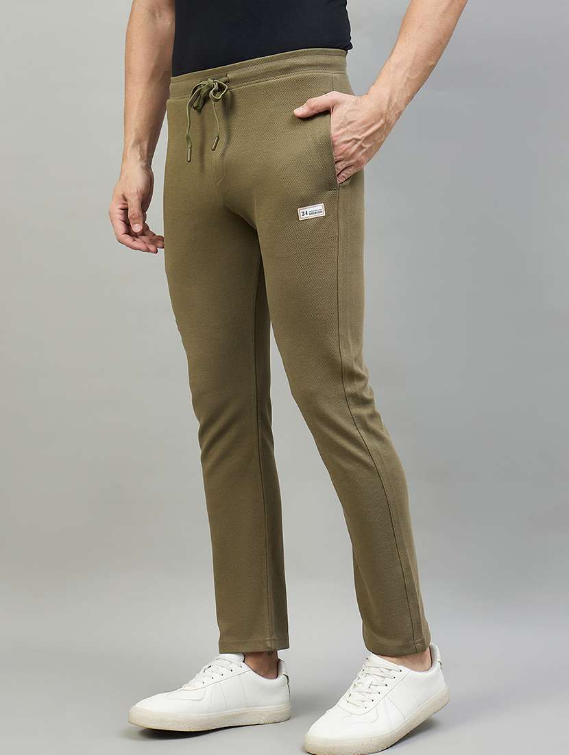 Men Solid Mid Rise Full Length Track Pant - 22527212 -  Standard Image - 2