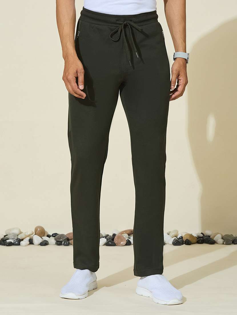  men side taped mid rise full length track pant