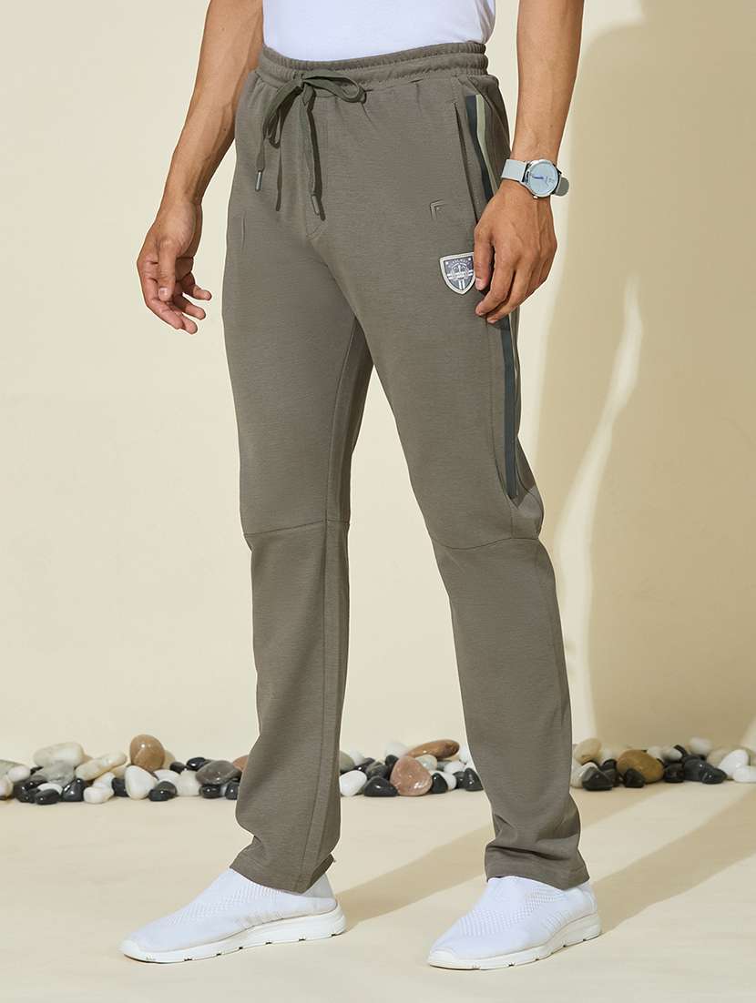 Men Solid Mid Rise Full Length Track Pant - 22527234 -  Standard Image - 2
