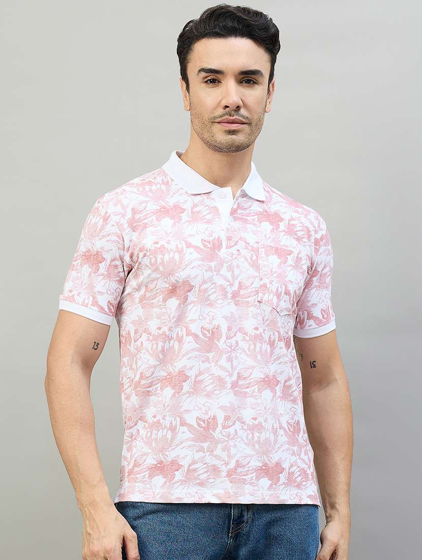 men printed short sleeve regular fit polo t-shirt - 22527267 -  Standard Image - 2