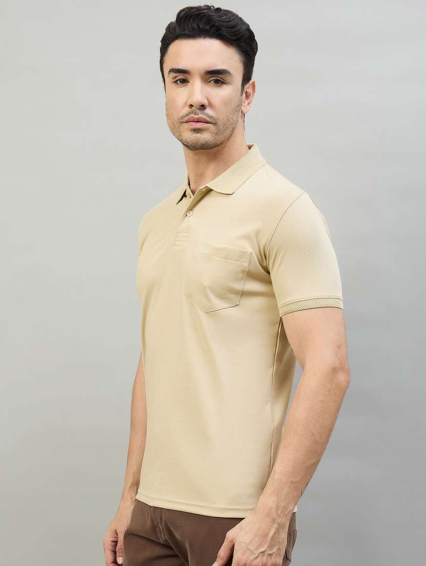 men solid short sleeve slim fit casual shirt - 22527281 -  Standard Image - 2