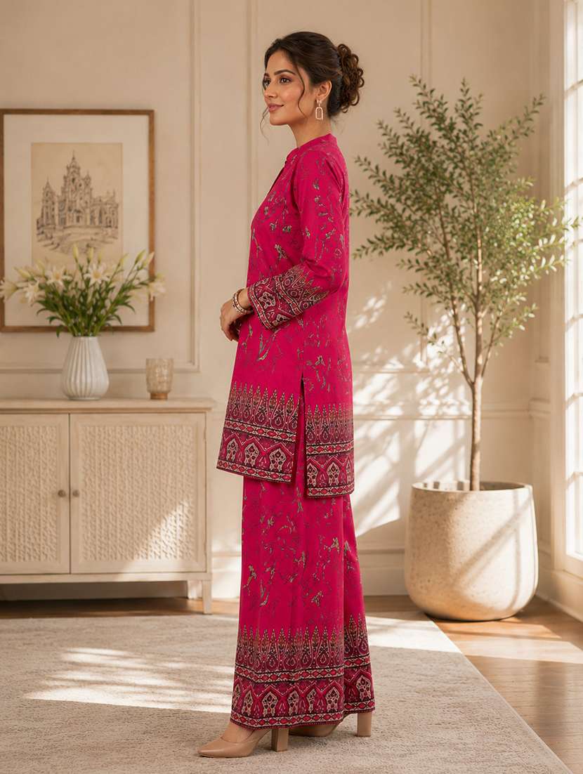 women printed long sleeve ethnic co-ord set - 22527392 -  Standard Image - 2
