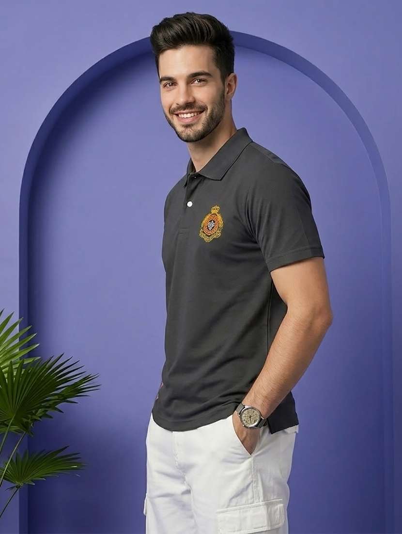 men solid short sleeve regular fit polo t-shirt - 22527471 -  Standard Image - 2