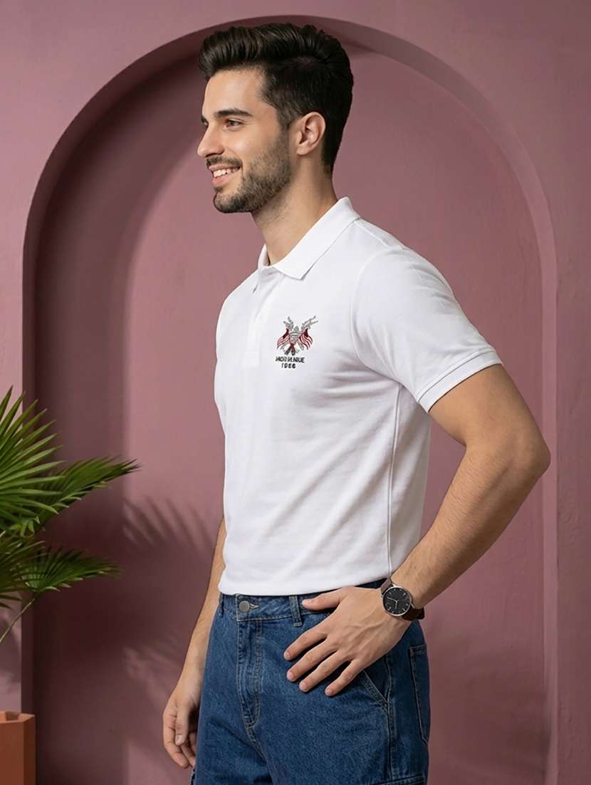 men solid short sleeve regular fit polo t-shirt - 22527482 -  Standard Image - 2