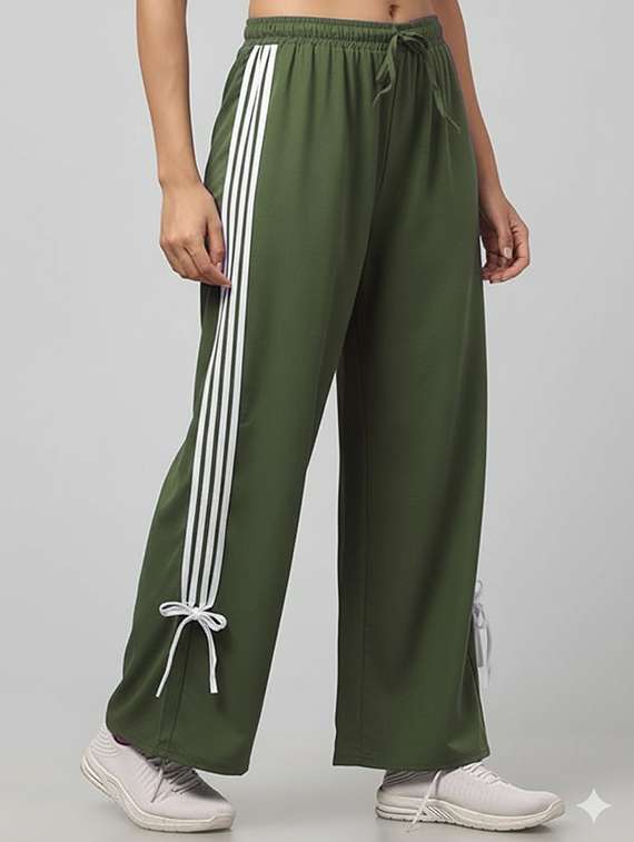 women tapered high rise track pant