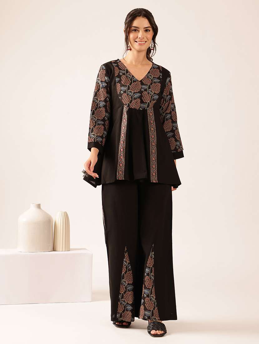 women printed long sleeve ethnic co-ord set - 22527653 -  Standard Image - 2