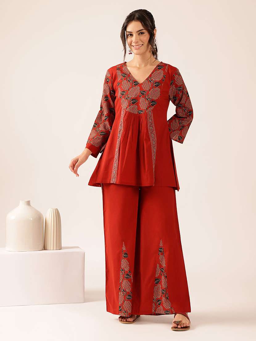 Women Printed Long Sleeve Ethnic Co-ord Set - 22527659 -  Standard Image - 2