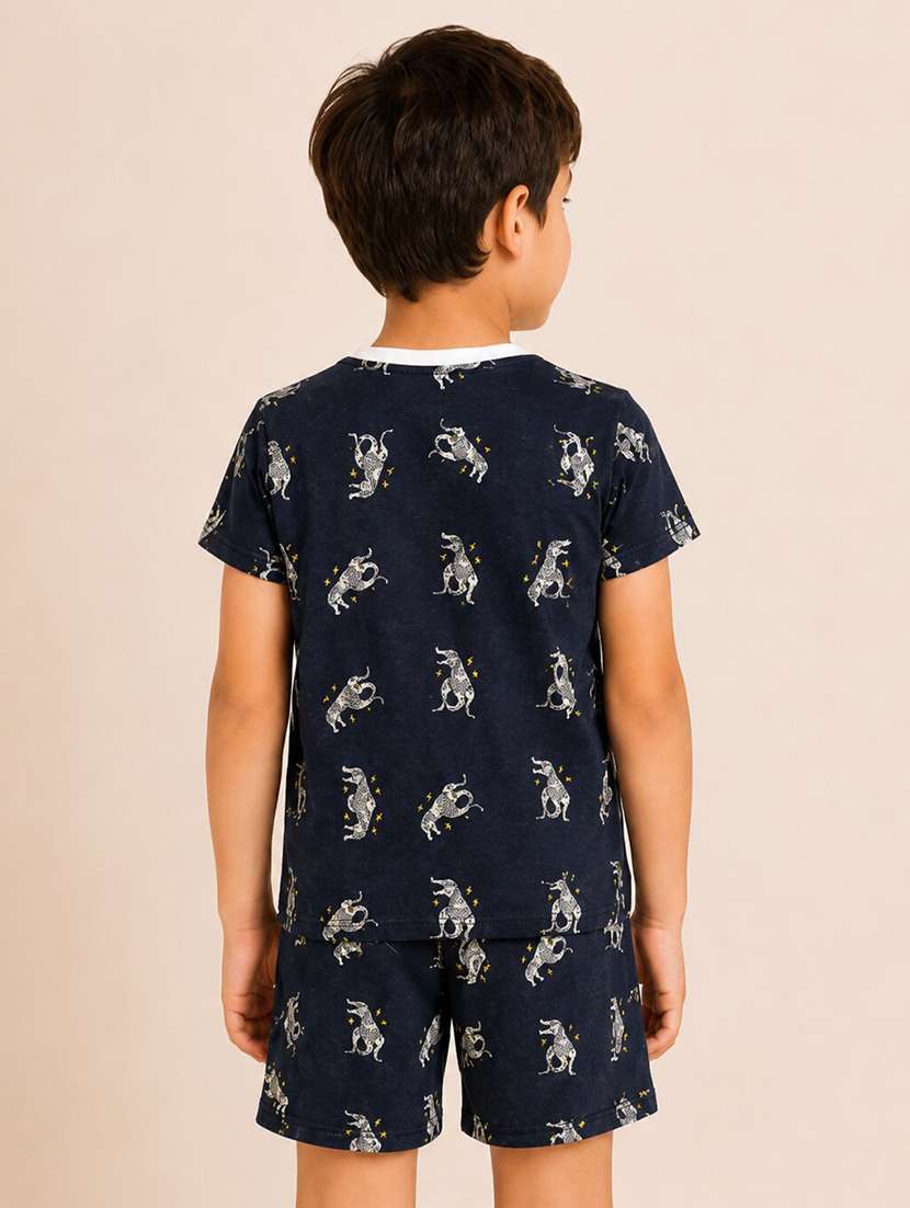 boys printed t-shirt & shorts co-ords set - 22527690 -  Standard Image - 2