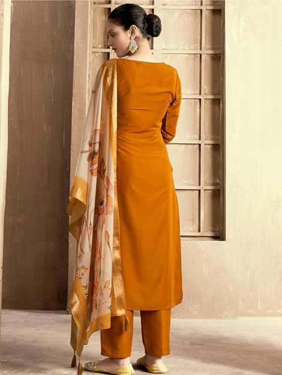 women embroidered three quarter sleeves kurta pant set with dupatta - 22527722 -  Standard Image - 2