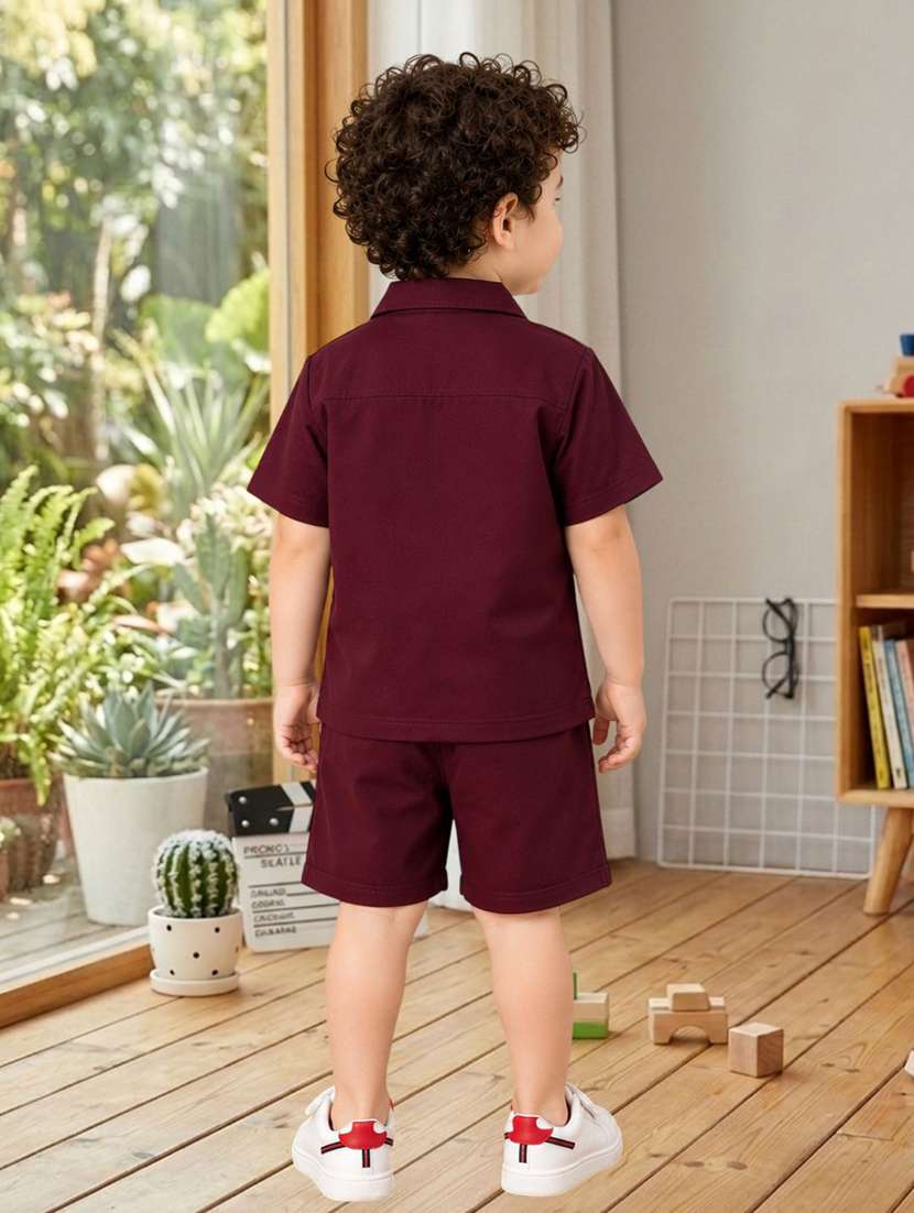 boys printed shirt & shorts co-ords set - 22527999 -  Standard Image - 2