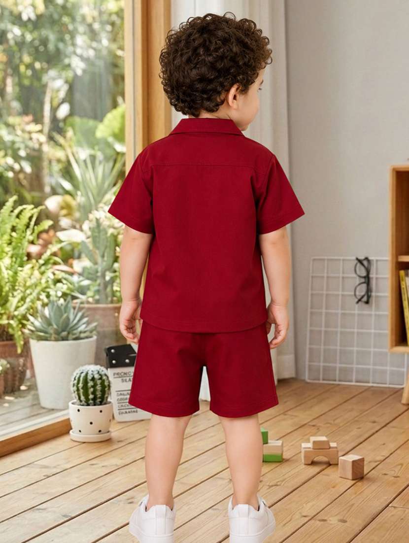 boys printed shirt & shorts co-ords set - 22528003 -  Standard Image - 2