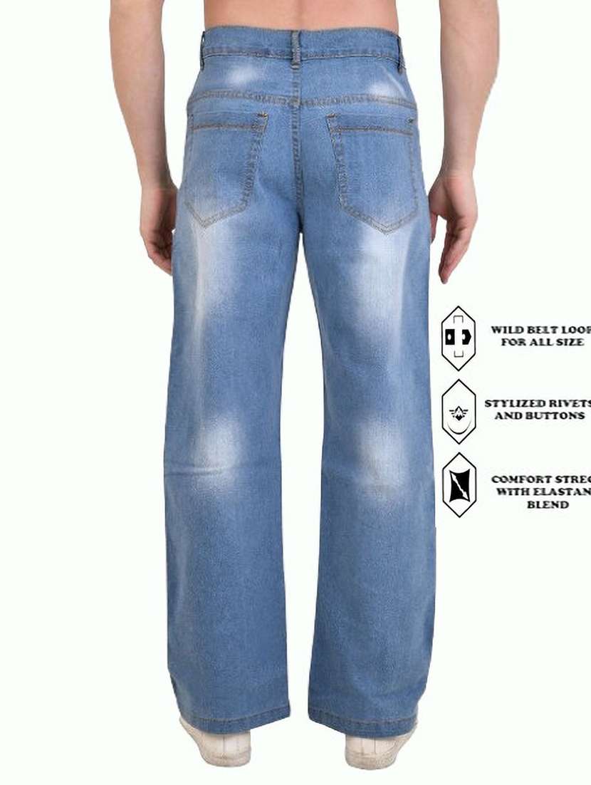 men washed mid rise full length straight jeans - 22528008 -  Standard Image - 2