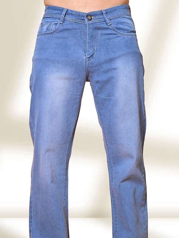 men washed mid rise full length straight jeans - 22528069 -  Standard Image - 2