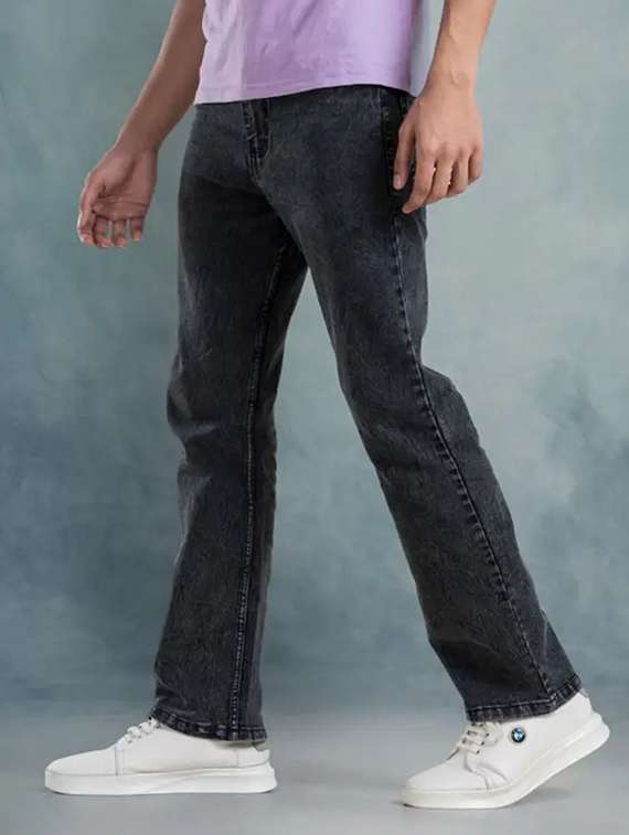 Men Washed Mid Rise Full Length Straight Jeans - 22528144 -  Standard Image - 2