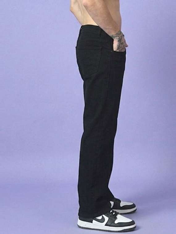 men plain mid rise full length straight jeans - 22528265 -  Standard Image - 2