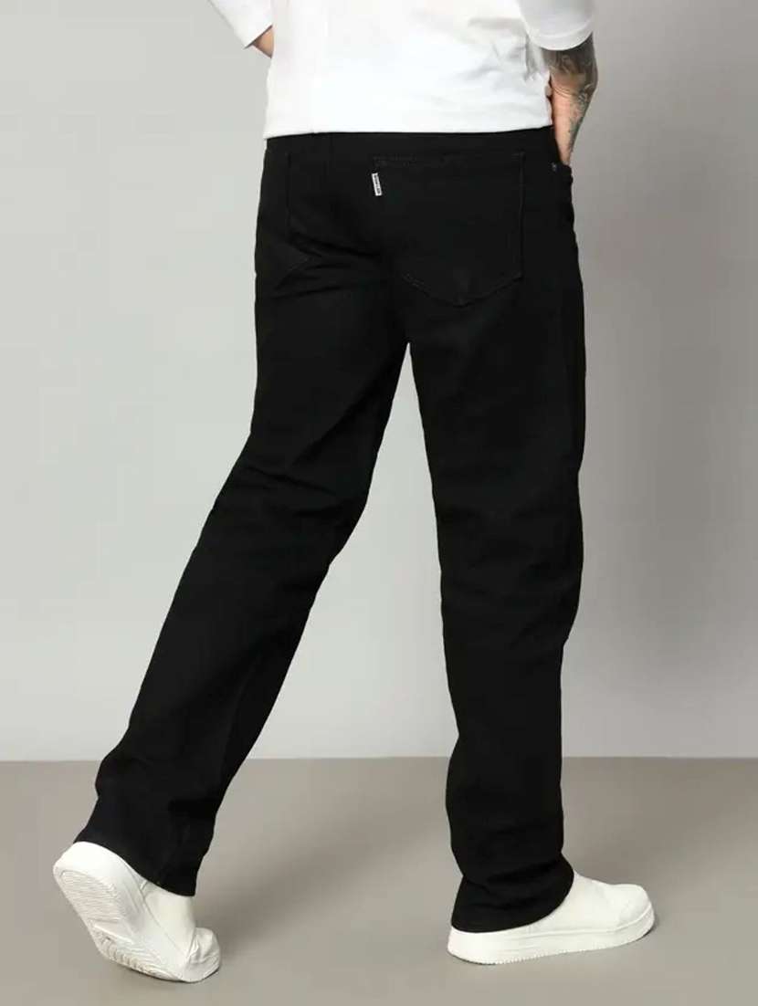 men plain mid rise full length relaxed fit jeans - 22528266 -  Standard Image - 2